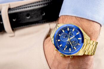 Giewont Chronograph Sapphire Vīriešu pulkstenis GW7290-B6 / zelta zils (GW7290-B6)