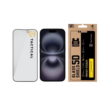 Tactical Glass Shield Privacy Stealth 5D Защитное стекло для Apple iPhone 15/16 / чёрный (TA-57983127195)