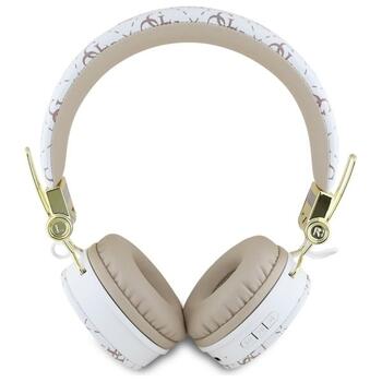 Guess Over-Ear Bluetooth Headphones ENC GUBH70E4PTMH 4G Triangle Round Shape Bezvadu austiņas / balts (GUBH70E4PTMH)