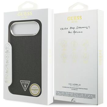 Case Guess Glitter Triangle Logo MagSafe Защитный чехол для iPhone Air / чёрный (GUHMP17MPFGTSCMK)