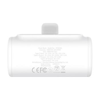 OS-Baseus Compact IP Портативный аккумулятор 5000mAh 20W / белый (P10068307213-00)