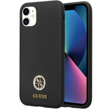 Guess GUHCN614DGPK Silicone Logo Strass 4G Защитный чехол для iPhone 11 / Xr 6.1