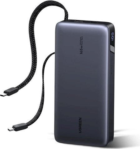 Ugreen PB552 Портативный аккумулятор 25000mAh 165W grey (55995B)