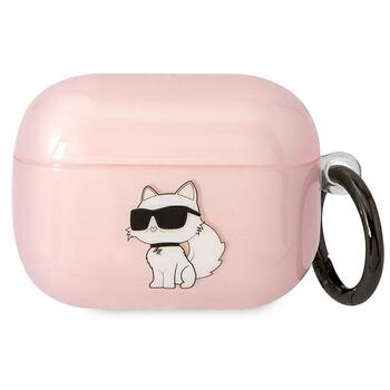 Karl Lagerfeld KLAPHNCHTCP Защитный чехол для Airpods Pro Ikonik Choupette / розовый (KLAPHNCHTCP)