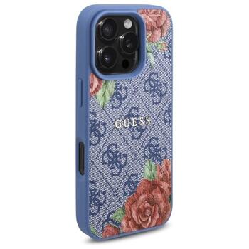 Guess GUHMP16XP4ROPEMCB Hardcase 4G Flowers Print MagSafe Защитный чехол для iPhone 16 Pro Max 6.9