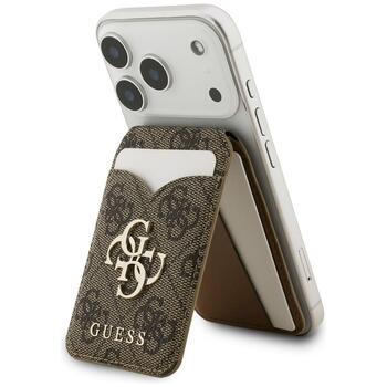 Guess MagSafe Кошелек С Подставкой и Зерколом 4G Коричневый (GUWMSMIP4GW)