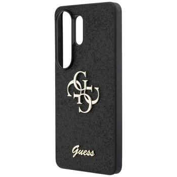 Case Guess Fixed Glitter Big 4G Metal Logo Защитный чехол для Samsung Galaxy S26 Ultra / чёрный (GUHCS26LHG4SGK)