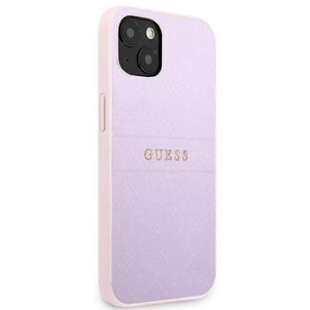 Guess GUHCP13SPSASBPU Saffiano Hot Stamp & Metal Logo Защитный чехол для iPhone 13 mini 5,4