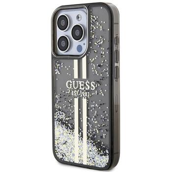Guess GUHCP15LLFCSEGK Hardcase Liquid Glitter Gold Stripes Защитный чехол для iPhone 15 Pro 6.1