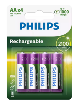 Philips R6B4A210/10 Аккумуляторные батареи AA  4шт (R6B4A210/10)