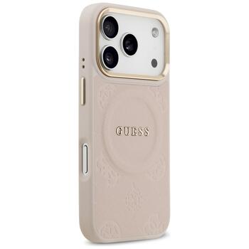 Guess Peony Hot Stamp MagSafe Case Защитный чехол для iPhone 17 Pro / розовый (GUHMP17LPSAMSECP)