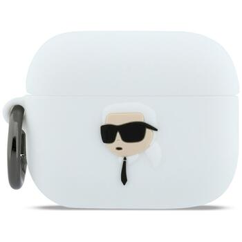Karl Lagerfeld Silicone Karl Head 3D Защитный чехол для AirPods Pro 3 / белый (KLAP3RUNIKH)