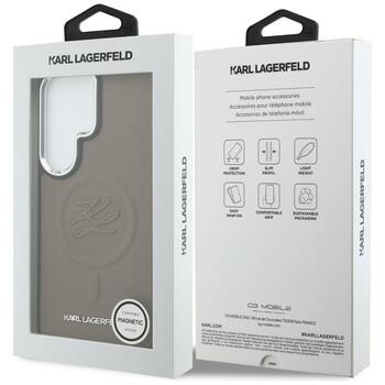 Case Karl Lagerfeld Embossed Ring Initials MagSafe Защитный чехол для Samsung Galaxy S26 Ultra / коричневый (KLHMS26LPGFKLRDW)