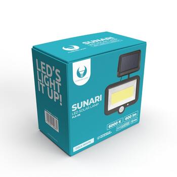 Forever Light SUNARI Saules Lampa LED / FLS-06 / COB PIR / 8W / 600lm / 6000K / 1800mAh / Li-Ion (RTV100327)