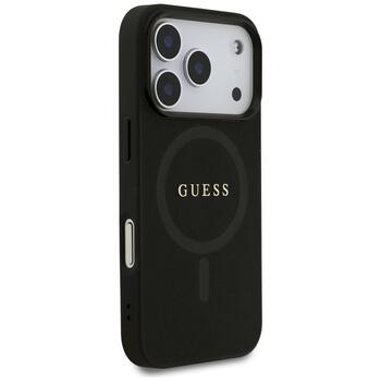 Guess Saffiano Classic Logo MagSafe Защитный чехол для iPhone 17 Pro / чёрный (GUHMP17LPSAHMCK)