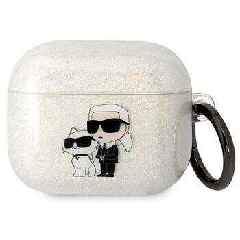 Karl Lagerfeld KLA3HNKCTGT AirPods 3 Защитный чехол Glitter Karl&Choupette / прозрачный (KLA3HNKCTGT)