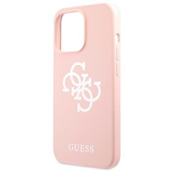 Guess GUHCP13XLS4GWPI Silicone 4G Logo Защитный чехол для iPhone 13 Pro Max 6,7