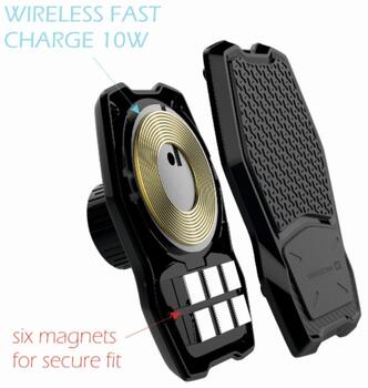 Swissten WM1-HK2 Универсальный Держатель C Беспроводной Зарядкой + Micro USB Провод 1.2м (WM1-HK2)