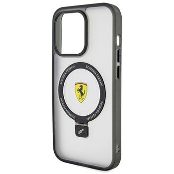 Ferrari Ring Stand MagSafe Back Case Aizsargapvalks Priekš Apple iPhone 15 Pro (FEHMP15LUSCAH)