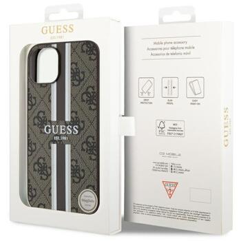 Guess GUHMP14MP4RPSW Hardcase 4G Printed Stripes MagSafe Aizsargapvalks priekš iPhone 14 Plus / 15 Plus 6.7