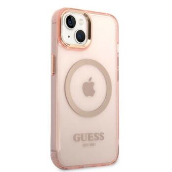 Guess GUHMP14MHTCMP Hardcase Gold Outline Translucent MagS Защитный чехол для iPhone 14 Plus/15 Plus 6.7