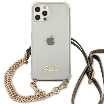 Guess GUHCP12MKC4GSGO Hardcase 4G Gold Chain Защитный чехол для iPhone 12/12 Pro 6,1