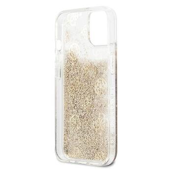 Guess GUHCP13SLGPEGO Peony Liquid Glitter Aizsargapvalks priekš iPhone 13 mini 5,4