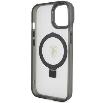 Ferrari Ring Stand MagSafe Back Case Aizsargapvalks Priekš Apple iPhone 15 (FEHMP15SUSCAH)