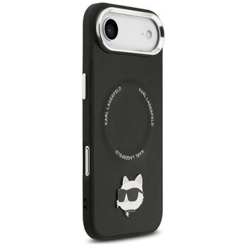 Karl Lagerfeld Choupette Pin MagSafe Case Aizsargapvalks priekš iPhone Air / melns (KLHMP17MPSMLRCHK)