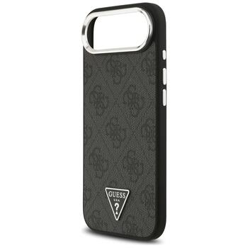 Guess 4G Triangle Logo MagSafe Case Защитный чехол для iPhone Air / чёрный серебристый (GUHMP17MP4TSRCMK)