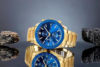 Giewont Chronograph Sapphire Vīriešu pulkstenis / zeltains-zils (GW8720-B6)