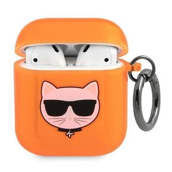 Karl Lagerfeld KLA2UCHFO AirPods cover Защитный чехол для Choupette / оранжевый (KLA2UCHFO)