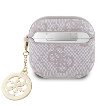 Guess 4G Script PC/PU Charm Case Чехол для наушников Apple AirPods 4 (GUA4P4E4CDP)