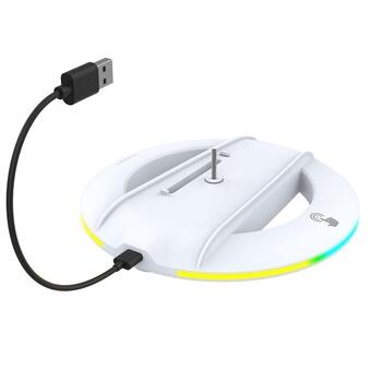iPega P5S025S Вертикальная подставка с RGB для PS5 Slim/PS5 Pro / белый (PG-P5S025S)