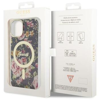 Guess GUHMP14MHCFWSK Flower MagSafe Защитный чехол для iPhone 14 Plus / 15 Plus 6.7
