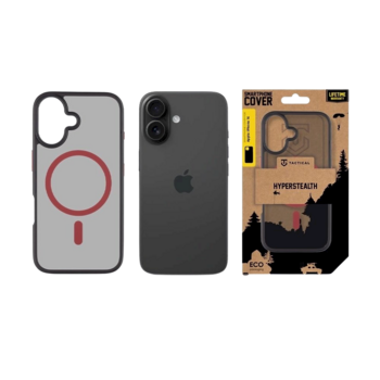 Tactical MagForce Hyperstealth 2.0 Cover Защитный чехол для iPhone 16 / чёрный/красный (TA-57983121865)