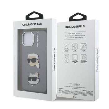Karl Lagerfeld Grained PU K&CH Heads Case Чехол для Apple iPhone 15 (KLHCP15SPSFDHPG)