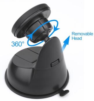 Swissten S-GRIP M1 Универсальный держатель С Магнитом и 360 ротацией на стекло (SW-CH-M1-B)