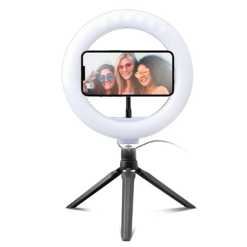 SBS Selfiju statīvs 20 cm LED Gredzenveida Gaisma (8018417337987)