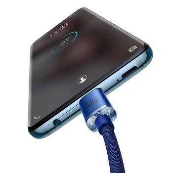 Baseus CAJY000603 Crystal Shine Series Data Cable Кабель для передачи данных USB-C - USB-C 100W 1.2m / синий (CAJY000603)