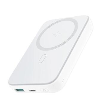 Joyroom JR-W020 Power Bank Magnetic Wireless charging MagSafe C+U PD 20W 10000 mAh с кабелем USB-Lightning 0.25m / белый (JR-W020-WHT)