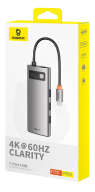 Baseus HDMI4K Gleam USB-C Hub Адаптер (B00030708811-00)