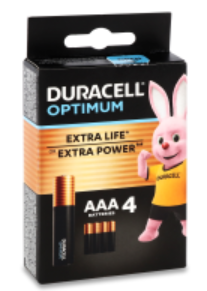 Duracell Optimum AAA Baterijas 4gab (5000394158726)