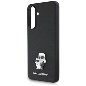 Karl Lagerfeld PU Saffiano Metal Karl and Choupette Case Чехол для Samsung Galaxy A56 5G (KLHCSA56PSAKCMPK)