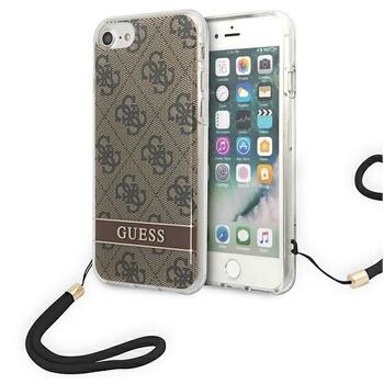 Guess GUOHCI8H4STW Hardcase 4G Print Strap Защитный чехол для iPhone SE 2022 / SE2020 / 7 / 8 / коричневый (GUOHCI8H4STW)