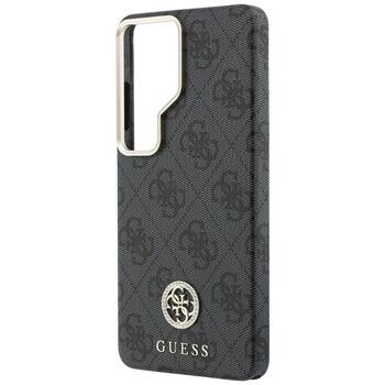 Guess 4G Rhinestone Round Logo MagSafe Защитный чехол для Samsung Galaxy S26 Ultra / чёрный (GUHMS26LP4GRMDEK)