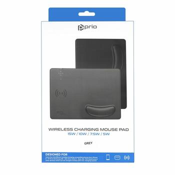 Prio Коврик для мыши с быстрой беспроводной зарядкой 15W (USB-C) (PWC-1702)