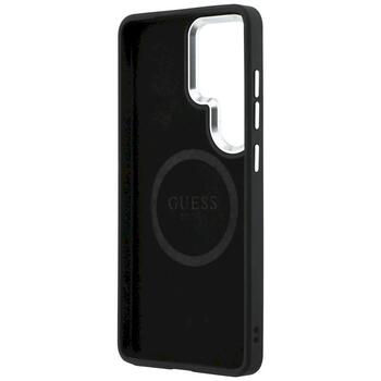 Guess Fixed Glitter Triangle MagSafe Case Aizsargapvalks priekš Samsung Galaxy S26 Ultra / melns (GUHMS26LPFGTSCMK)