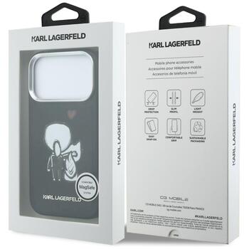 Case Karl Lagerfeld Karl & Choupette Back Logo MagSafe Защитный чехол для iPhone 17 Pro / чёрный (KLHMP17L6PKCBPK)