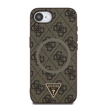 Guess PU 4G Strass Triangle Metal Logo Case Чехол для Apple iPhone 16e (GUHMPSE4P4TDPW)